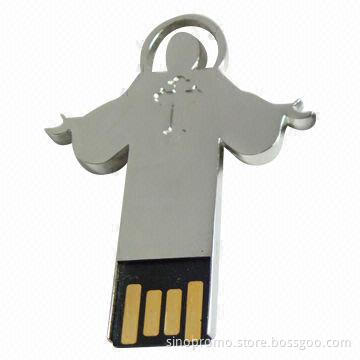 Christmas Promotional USB Flash Drive, Made of Zinc Alloy Material, Up to 32GB Capacity